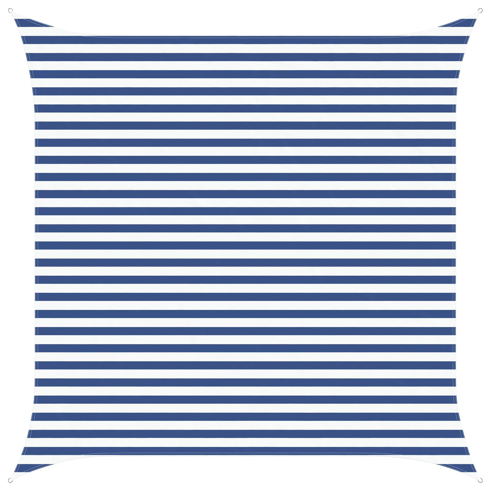 vidaXL Vela de sombra solar Azul e Branco 3,6 x 3,6 m
