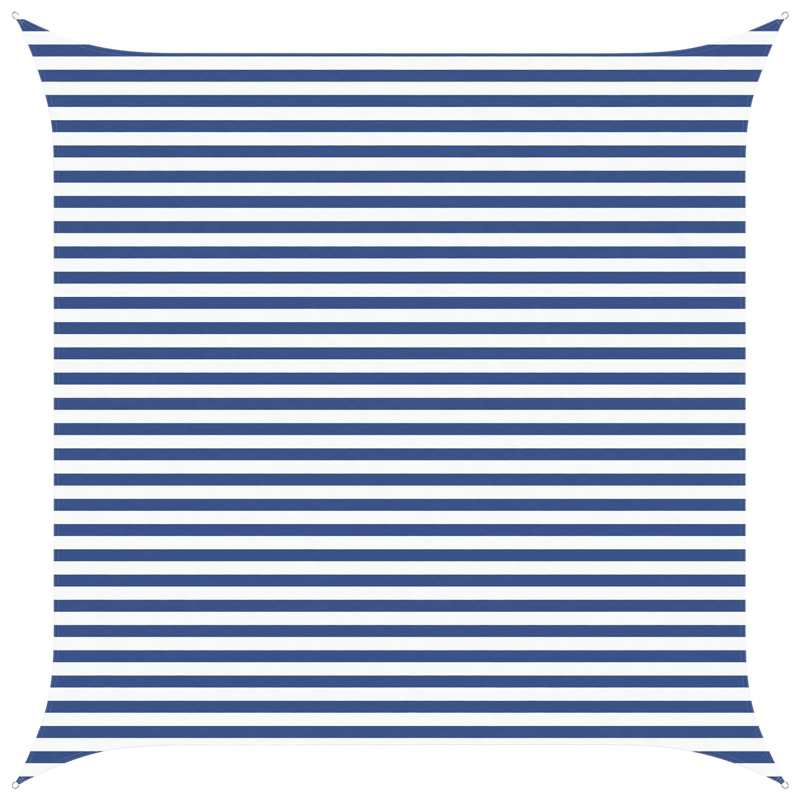 vidaXL Vela de sombra solar Azul e Branco 4 x 4 m