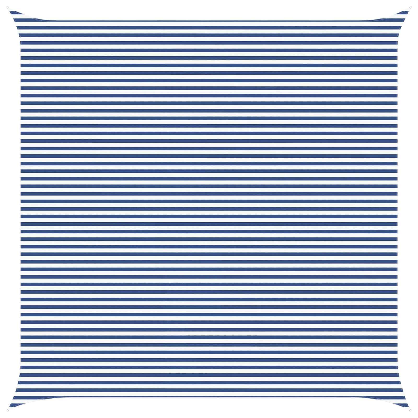 vidaXL Vela de sombra solar Azul e Branco 7 x 7 m