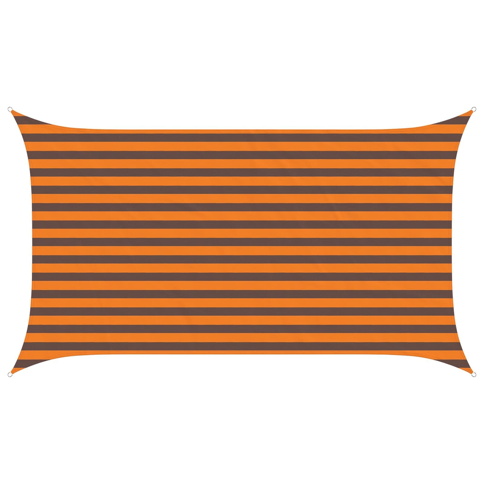 vidaXL Vela de sombra solar Laranja e Marrom 3,5 x 2 m