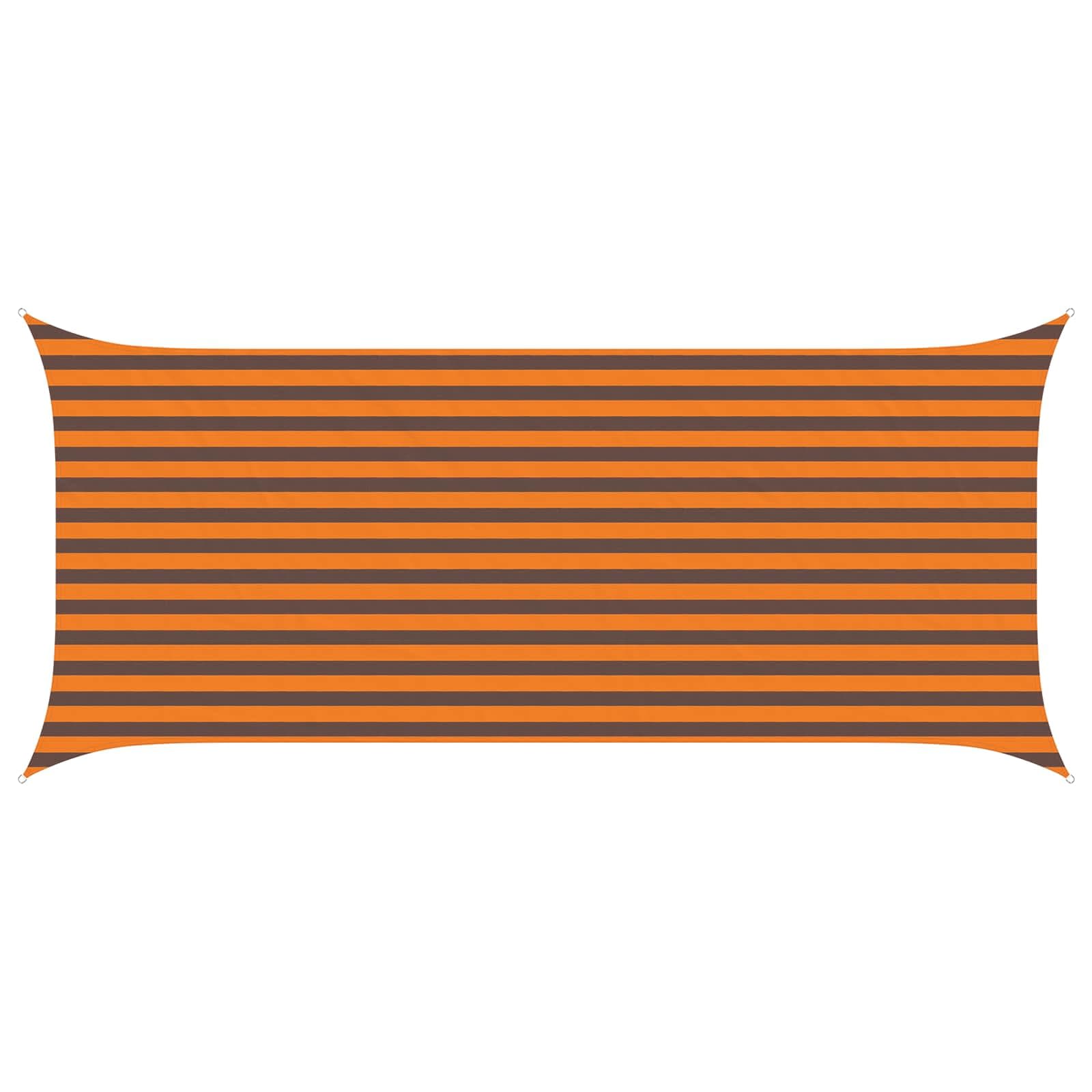 vidaXL Vela de sombra solar Laranja e Marrom 4,5 x 2 m