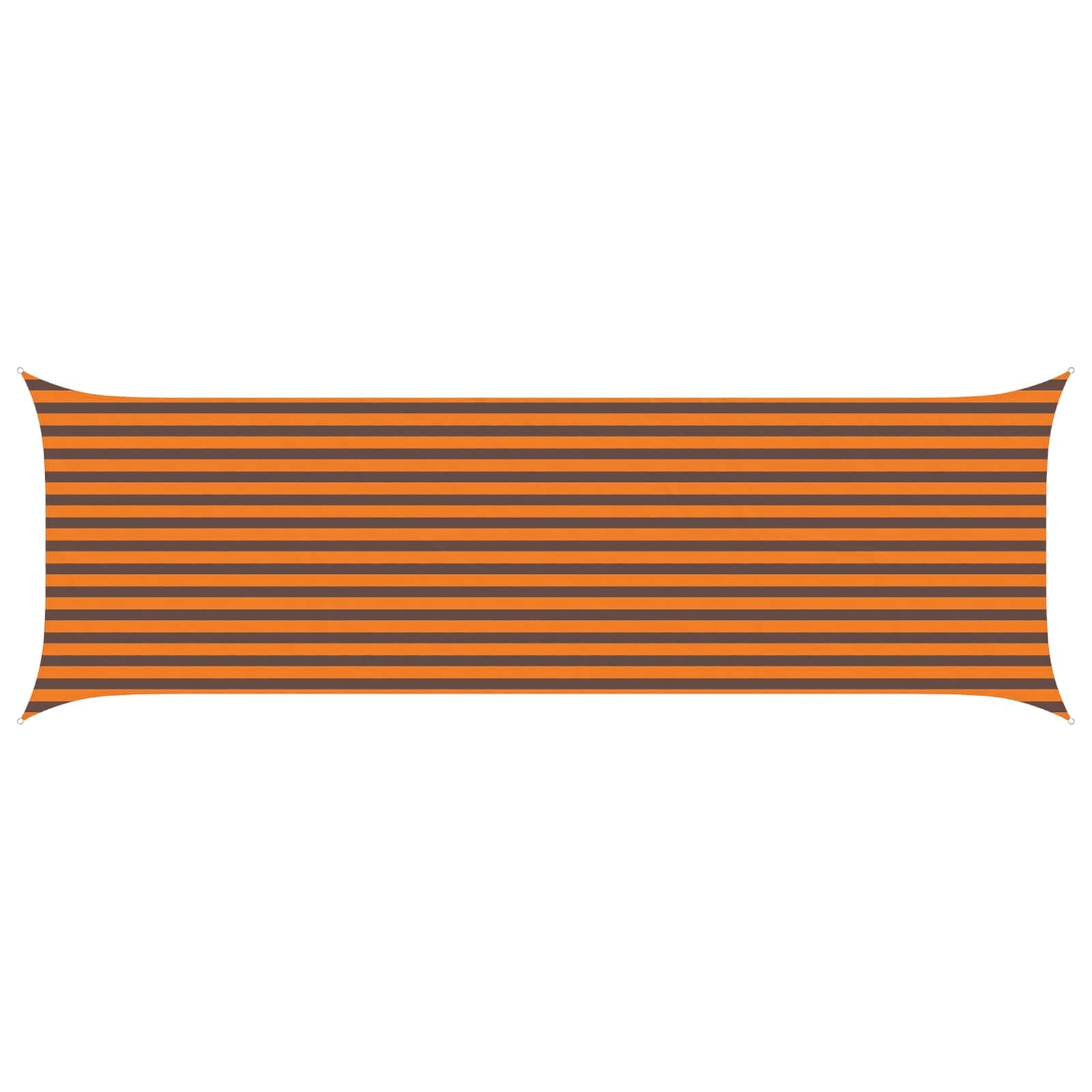 vidaXL Vela de sombra solar Laranja e Marrom 6 x 2 m