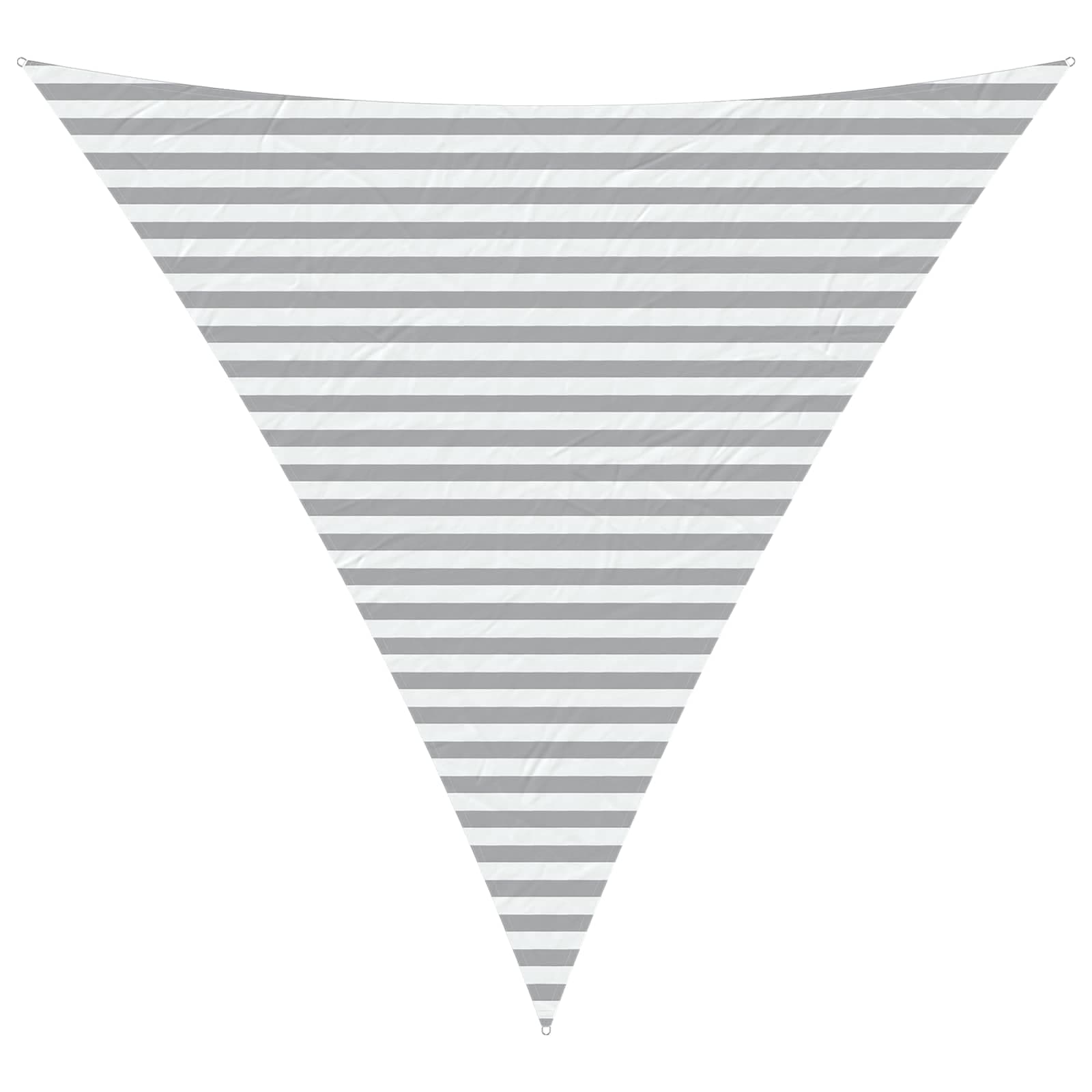 vidaXL Vela de sombra solar Cinza Claro e Branco 4 x 4 x 4 m