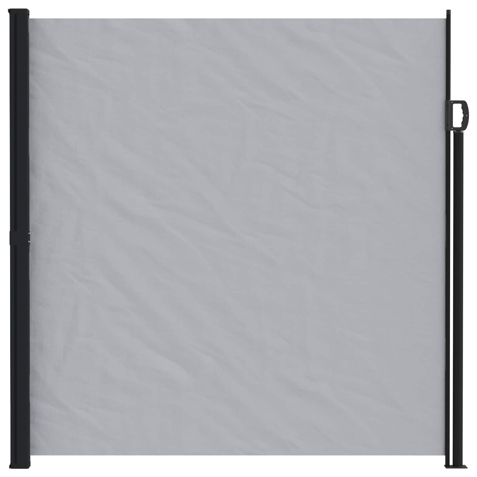 vidaXL Toldo Lateral Retrátil Cinzento 500 x 200 cm Poliéster