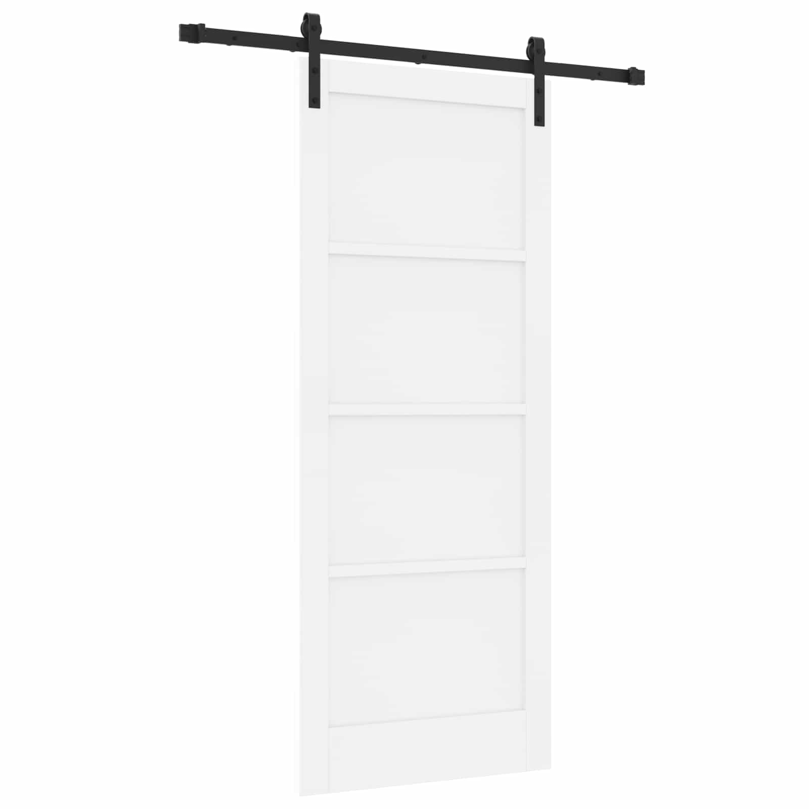 vidaXL Porta Deslizante Branco 83 x 202 cm Madeira de Pinho Maciça
