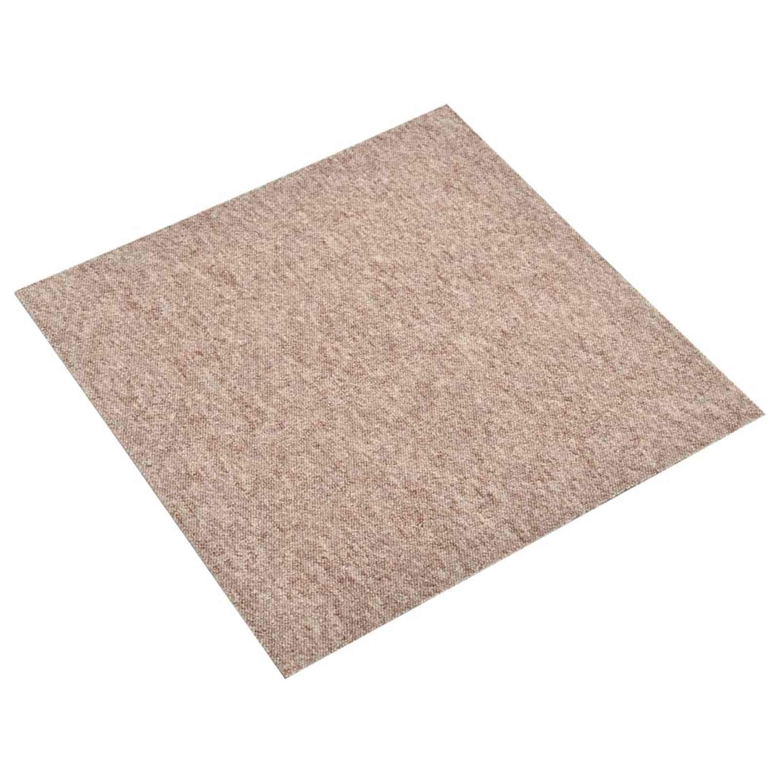 vidaXL Tapete 20 pcs Bege 50 x 50 cm 100% Polipropileno
