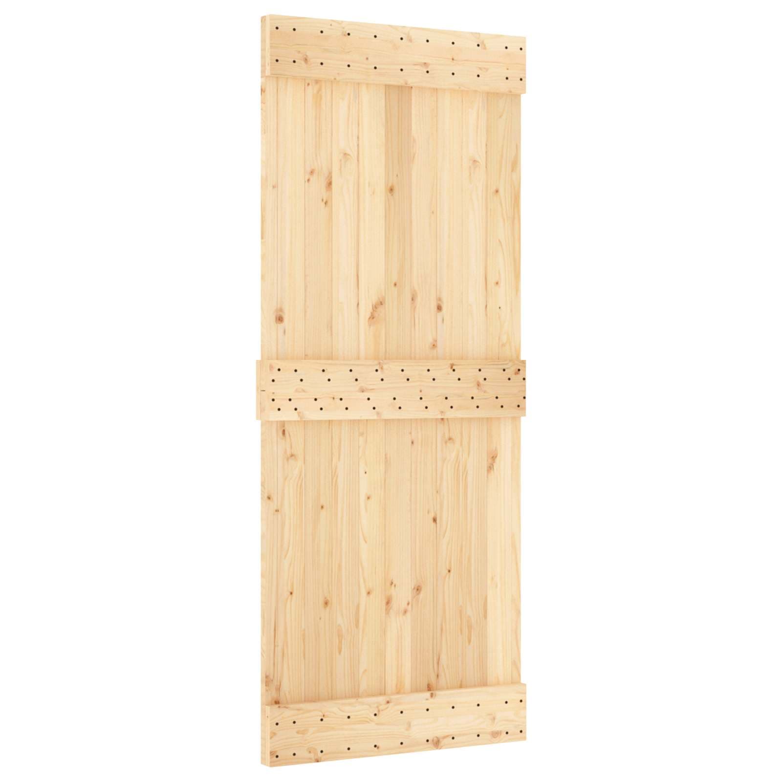 vidaXL Porta NARVIK Natural 85 x 210 cm Madeira de Pinus Sólida