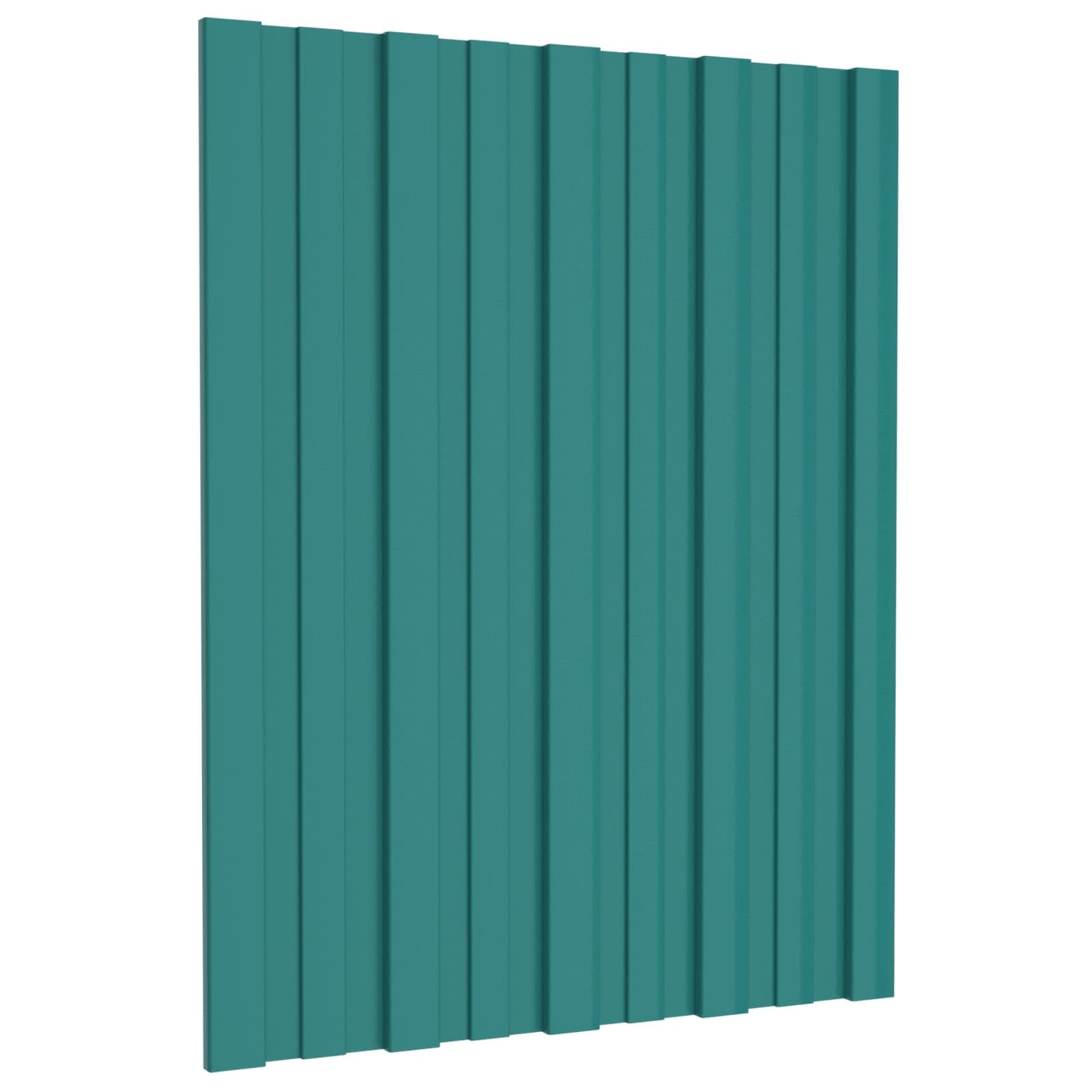 vidaXL Painel de telhado 36 pcs Verde 60 x 45 cm Aço galvanizado