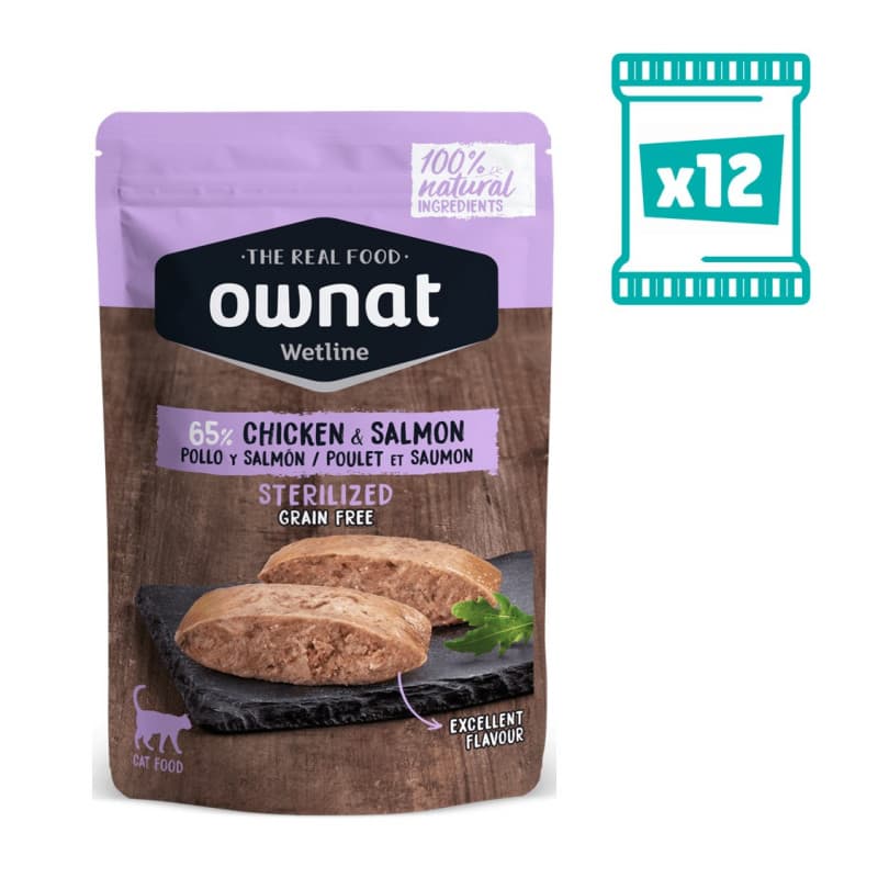 Ownat Wetline 85 gr Sterilized Frango e Salmao