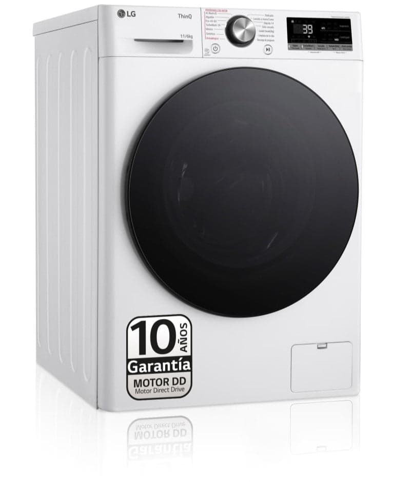 MÁQUINA DE LAVAR E SECAR ROUPA LG F4DR7011AGW 11/6K 1400R