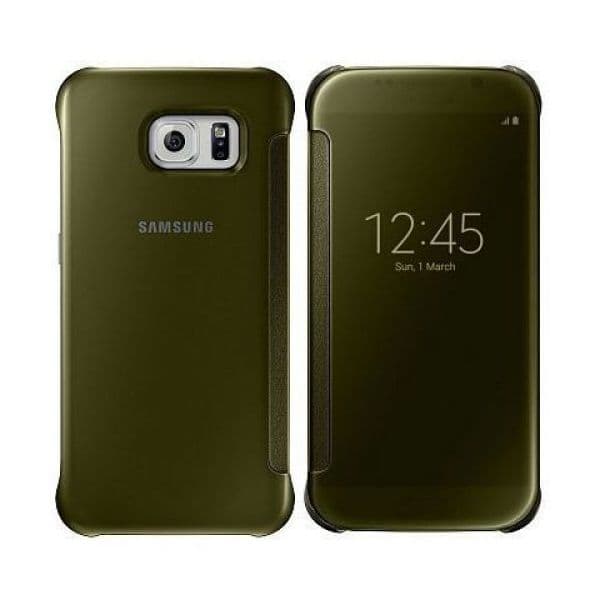 Samsung Capa Clear View Cover para Samsung Galaxy S6 Gold - EF-ZG920BFEGWW
