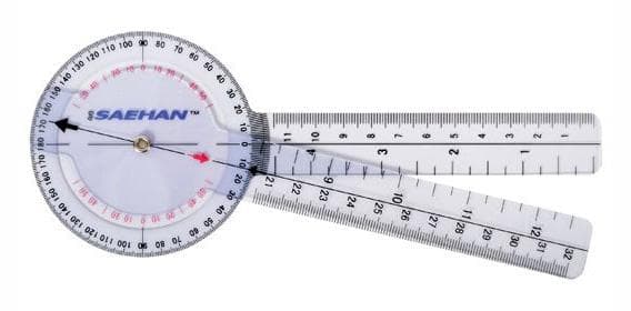 Goniometro plastico 20cm 0-360º