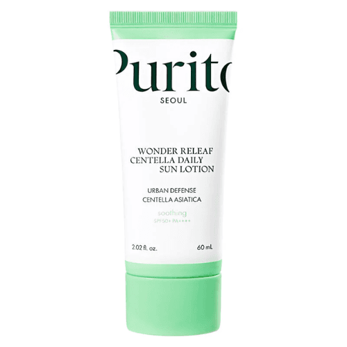 Protetor Solar Purito Wonder Releaf Centella Daily Sun Loção Facial SPF50+ 60ml
