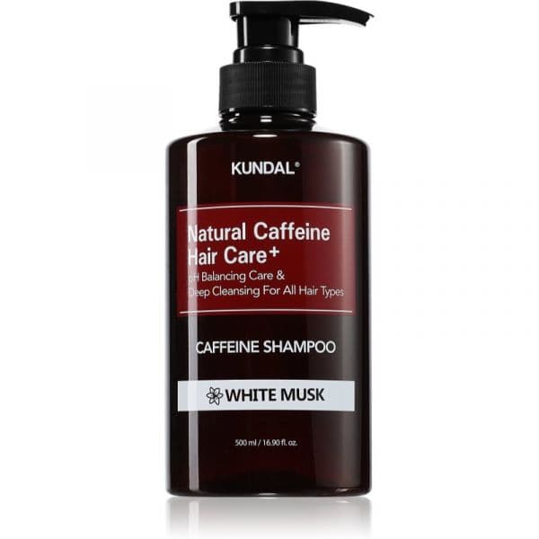 Kundal Caffeine Shampoo White Musk Shampoo Natural Antiqueda Capilar 500ml