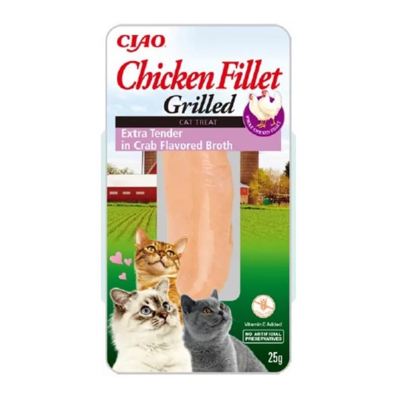 Churu Cat Filetes de Pollo a la Parrilla Extra Tierno en caldo de Cangrejo