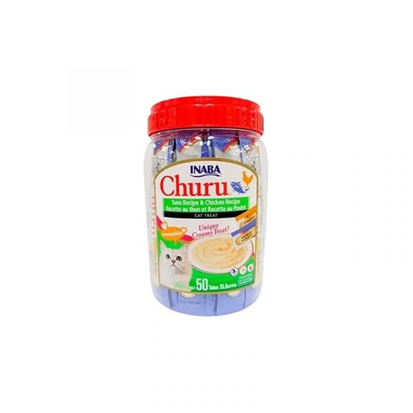Inaba Churu Variedades Atum e Frango 50 sticks 14g + 700g Alimento Húmido