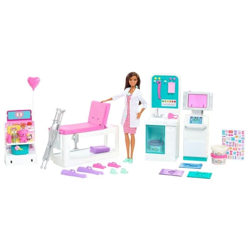 Barbie® Kit Cuidados Médicos com Boneca 3+