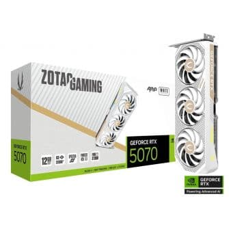 ZOTAC GAMING GeForce RTX 5070 AMP White Edition 12GB GDDR7 Reflex 2 RTX AI DLSS4