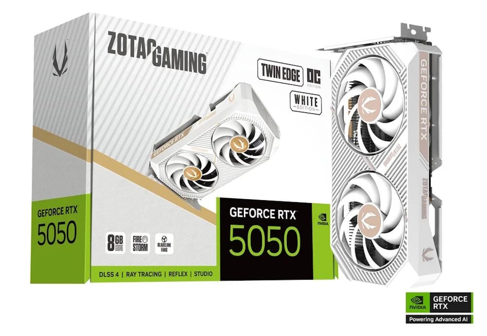 Zotac GeForce RTX 5050 Twin Edge OC 8GB GDDR6 DLSS4 White