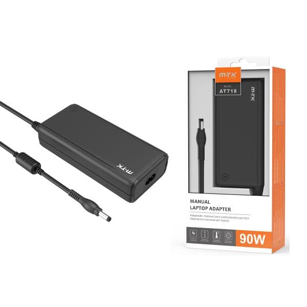 MOVETECK Carregador Universal 90W c/ 10 Conectores para os vários dispositivos MOVETECK AT718 PRETO - 8944870597180
