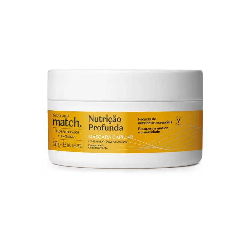 Máscara Capilar Match Nutrição Profunda 250g O Boticário