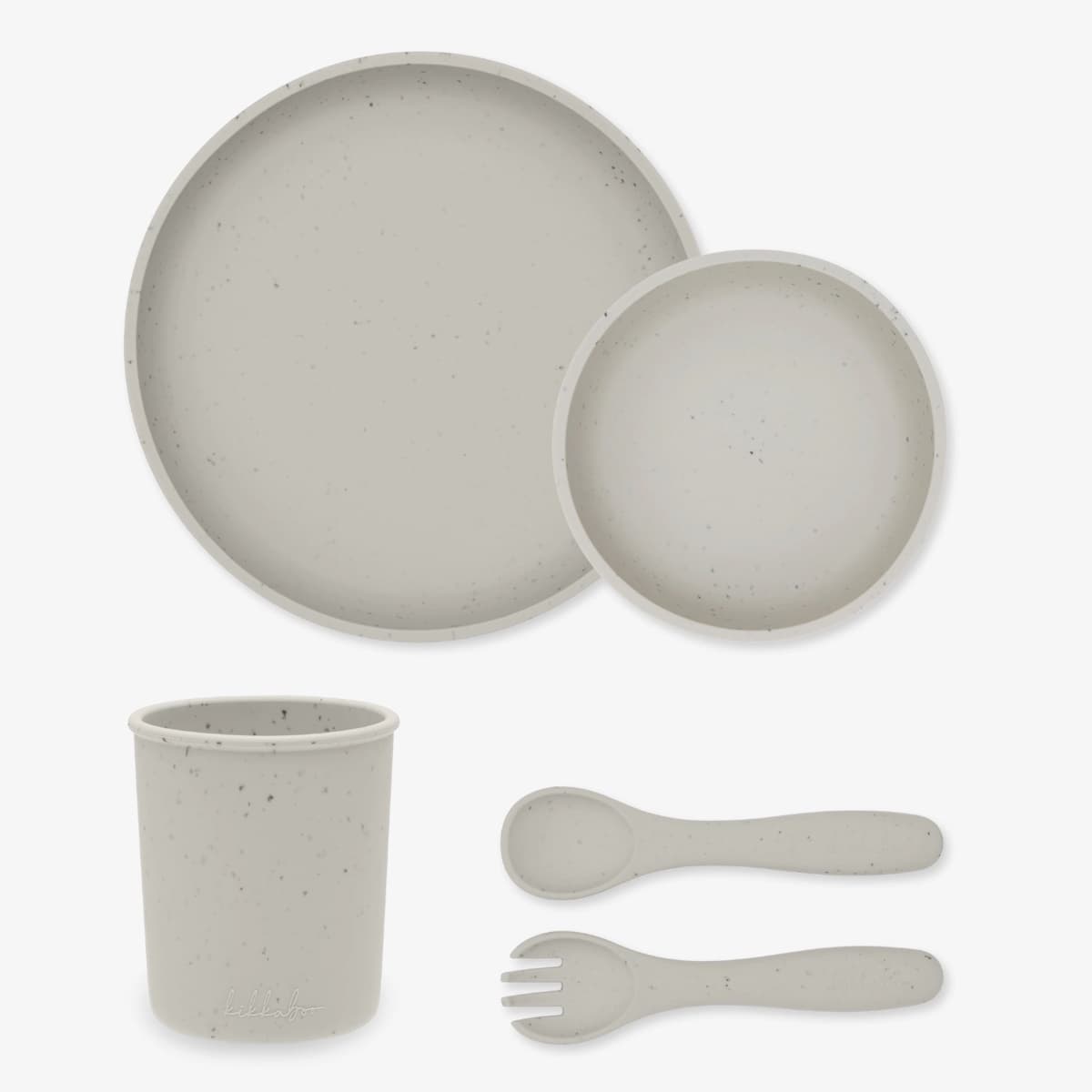 Kikkaboo Serviço de Louça de Silicone Platinum com 5 Peças Sand