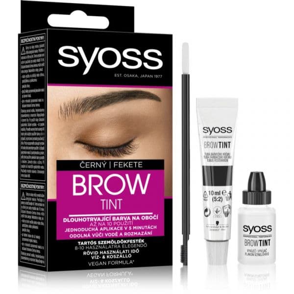 Syoss Brow Tint Coloração para Sobrancelhas Tom Black 10ml
