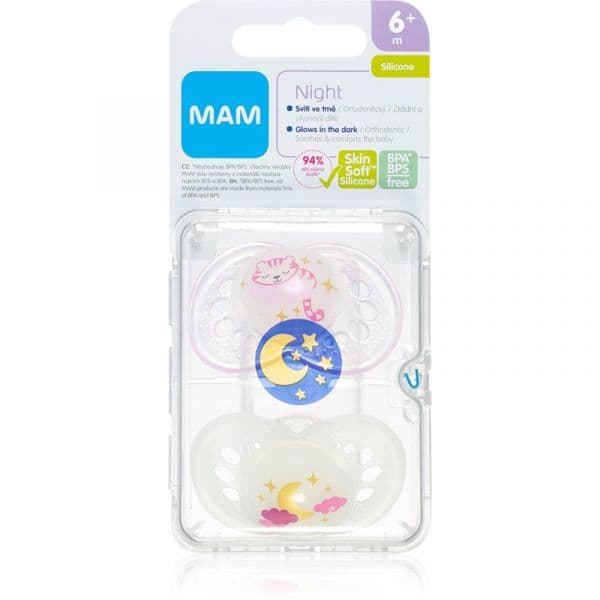 Mam Original Night 6m+ Chupeta Girl 2 Un.