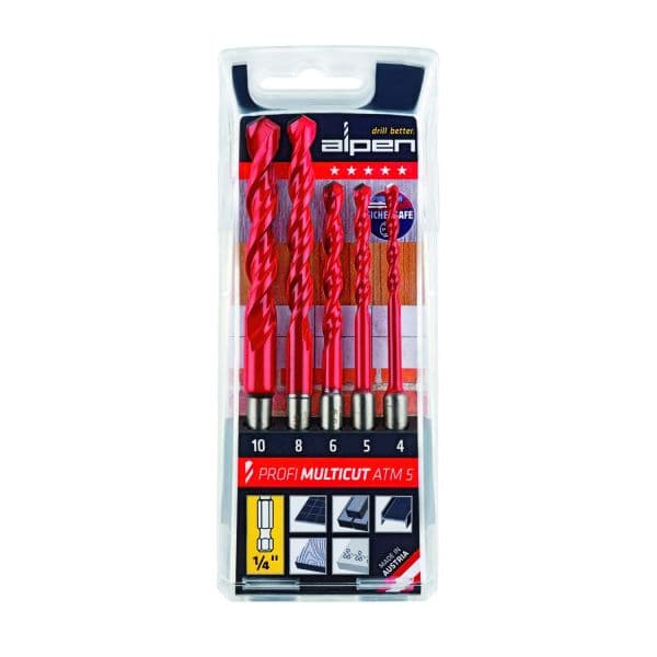 ALPEN Estuche Brocas Multiuso Hexagonal 5 Peças Af 09083835