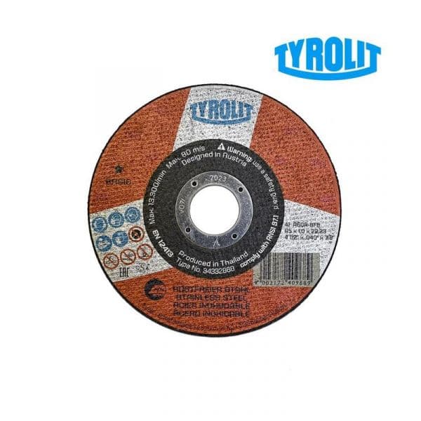 Tyrolit Disco de Corte Plano 41C 115X1X22,23 A60R-Bfb