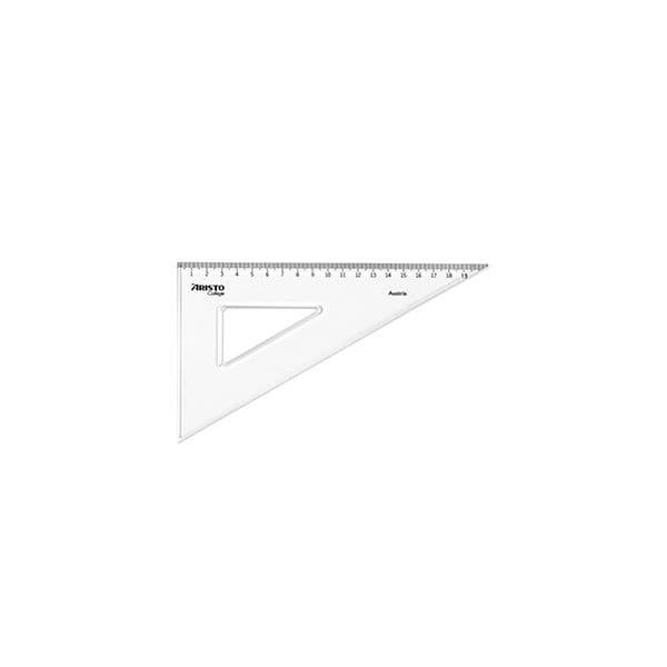 Esquadro Plástico 60G 25cm Cristal Aristo