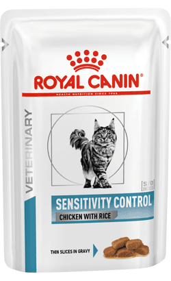 Ração Húmida Royal Canin Vet Diet Sensitivity Control Chicken & Rice Cat 12x 85g