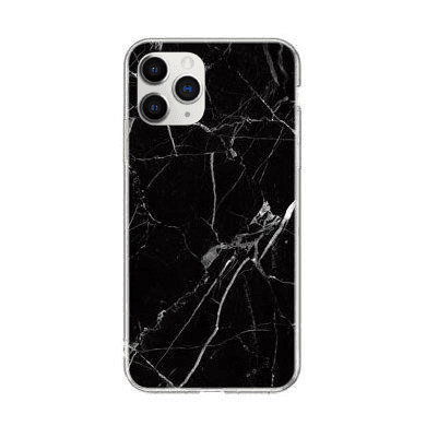 Capa Silicone Marble iPhone 12 Pro Max Preto