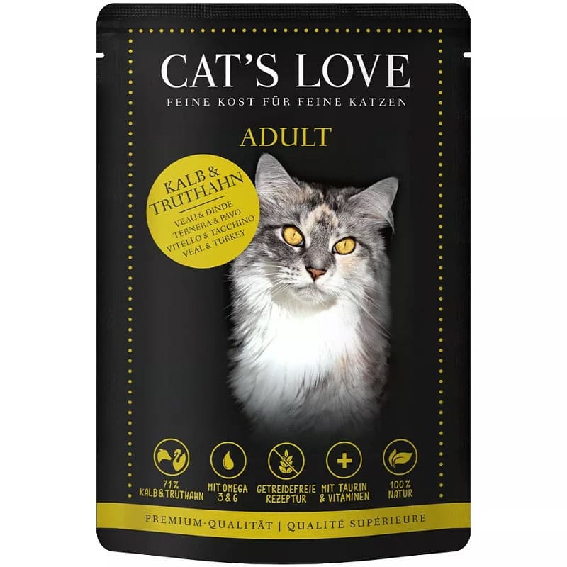 Cat´s Love Sobres en Gelatina para Gatos Adultos 85 Gr