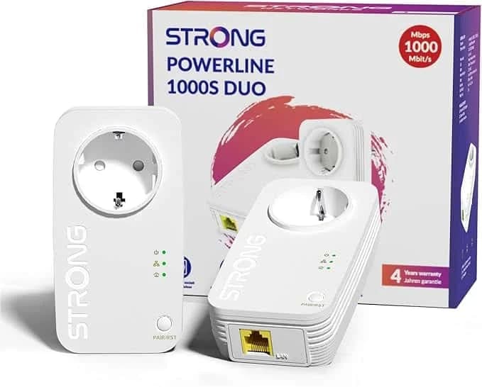 Powerline Strong PL1000S Kit AV1000 Gigabit Passthrough