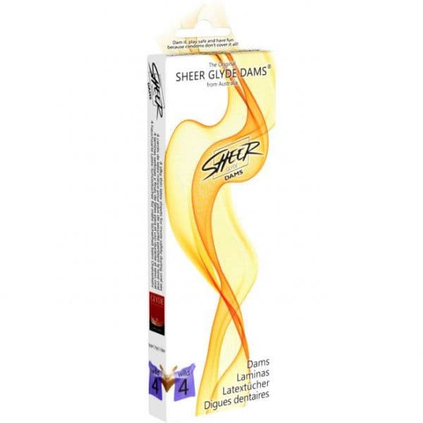 Sheer Glyder Dams Preservativos Orais Amoras Silvestres x4