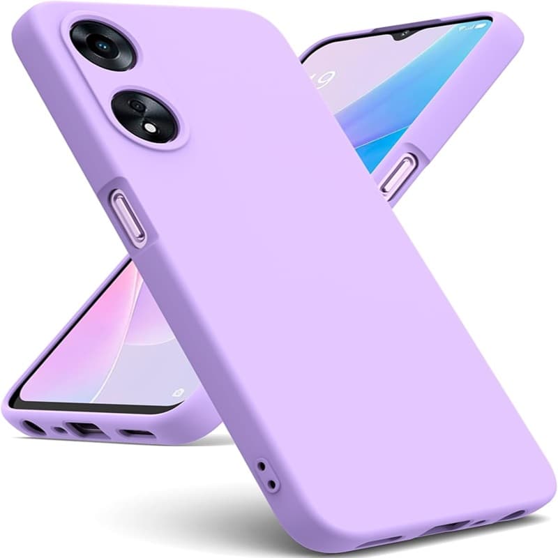 Capa Silicone Líquido 3D Oppo A58/ A78 5G Lilás