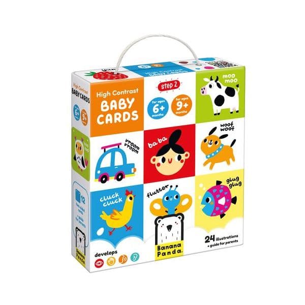 Banana Panda High Contrast Baby Cards Step 2