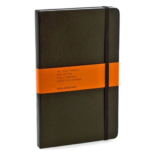 Moleskine Caderno L Pautado 240 Fls Preto
