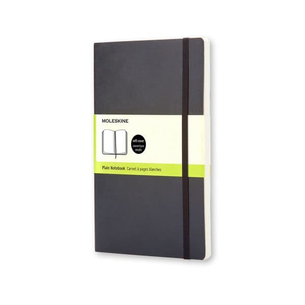 Moleskine Caderno Liso L Soft 13x21cm 192 Fls Preto