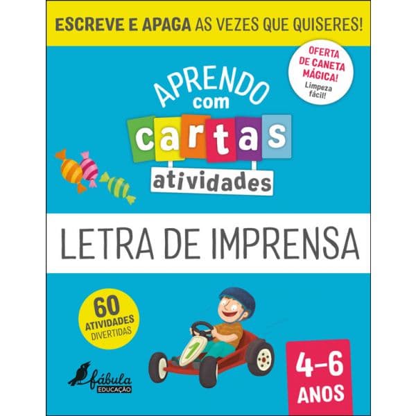 Aprendo com Cartas: Atividades - Letra de Imprensa 4-6 Anos