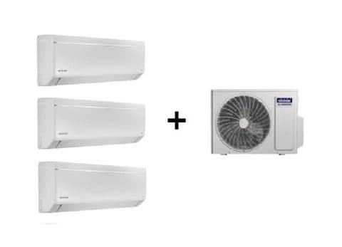 TOYOTOMI MULTI-SPLIT 3X1 GAMA UMI eco GÁS R32 C/ WIFI e IONIZADOR, FILTRO HEPA, CARVÃO ATIVO (9000+9000+17000 BTUS)