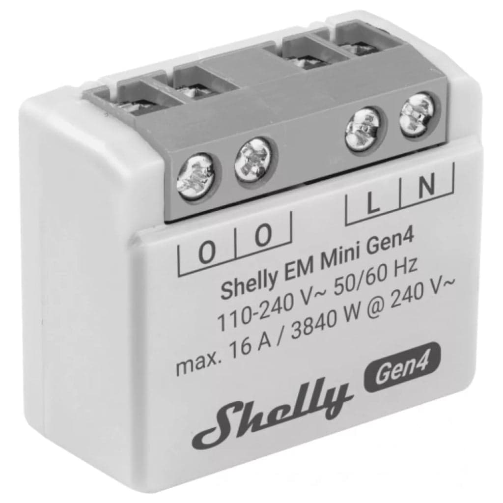 Shelly EM Mini Gen4 Mini Módulo para Medição de Energia Elétrica Wi-Fi/Zigbee/Bluetooth Compatível com Matter - SEMMG4