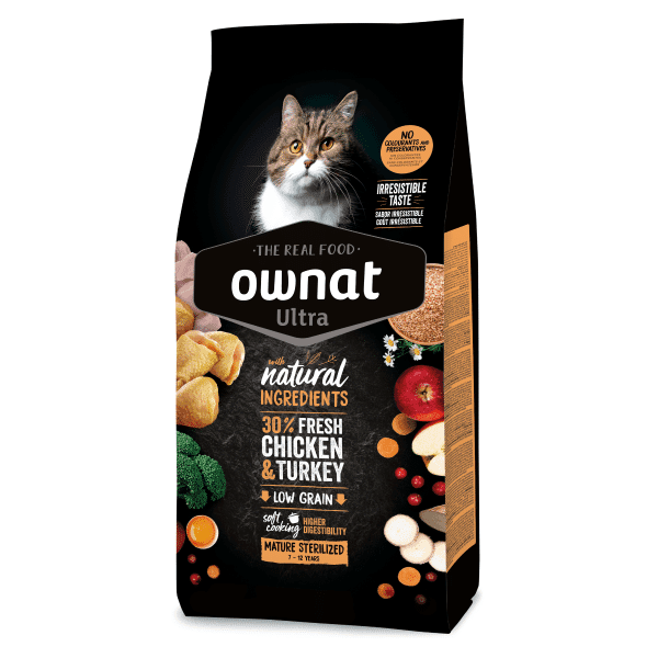 Ownat Ultra Gato Mature Sterilised Frango e Peru +7 3Kg