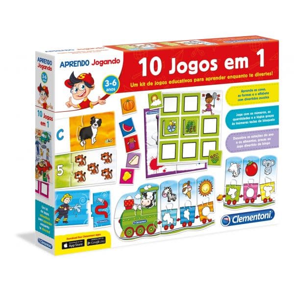 Clementoni Aprendo Jogando - 10 Jogos em 1 - 67241