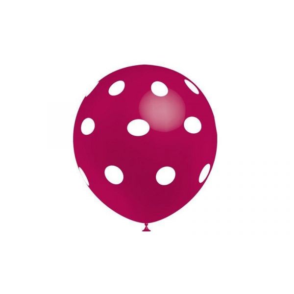 Xiz Party Supplies Pack 10 Balões Bolinhas Fúcsia - 011204013