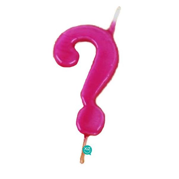 VelasMasRoses Vela de Aniversário Ponto de Interrogação 6cm Fúcsia