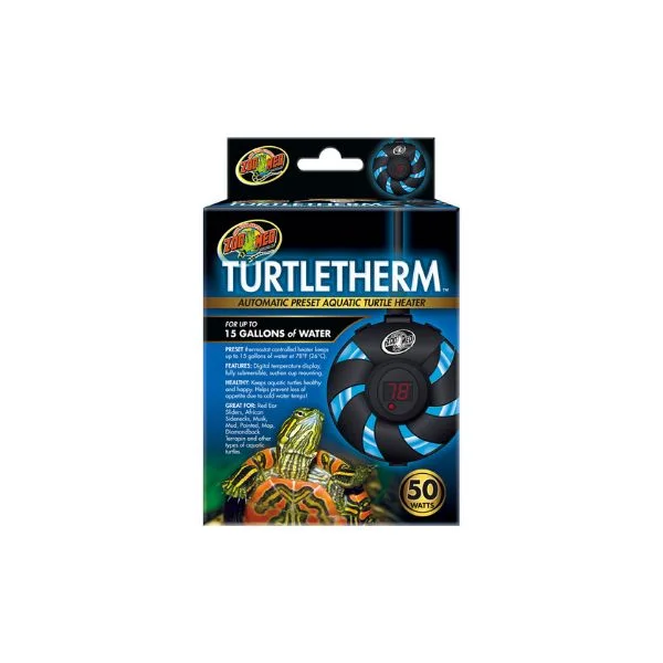 Zoo Med TurtleTherm Aquatic - Aquecedor Submersível para Tartarugas 50W (até 56 L)