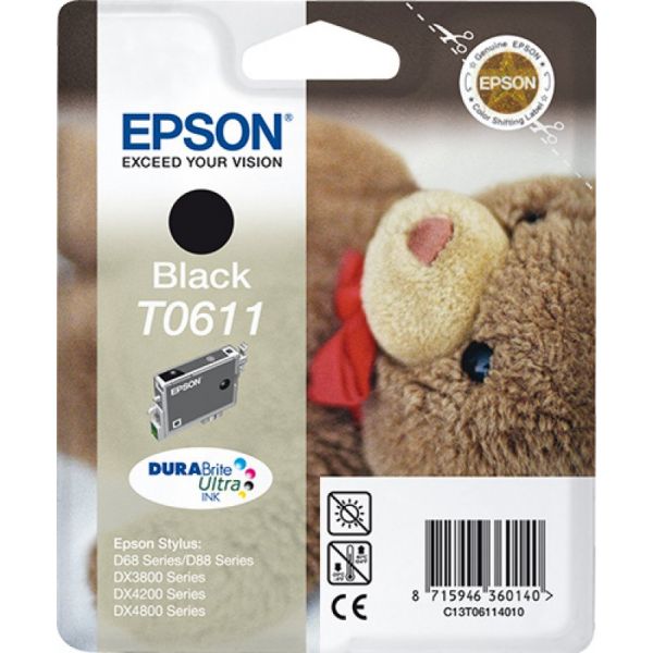 Tinteiro Epson T0611 C13T061140 Black