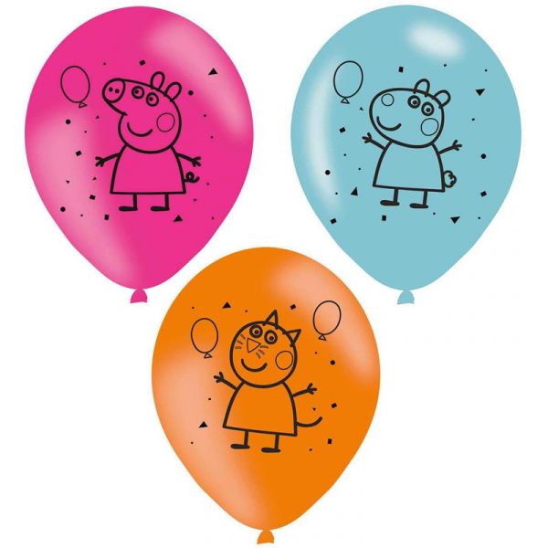 Balões Porquinha Peppa 6 Und